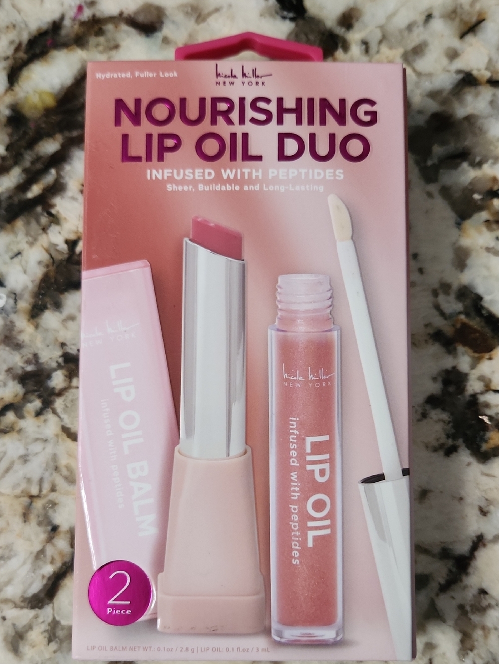 Nicole Miller Lip Oil Duo - Pink Lip Oil & Lip Oil Balm